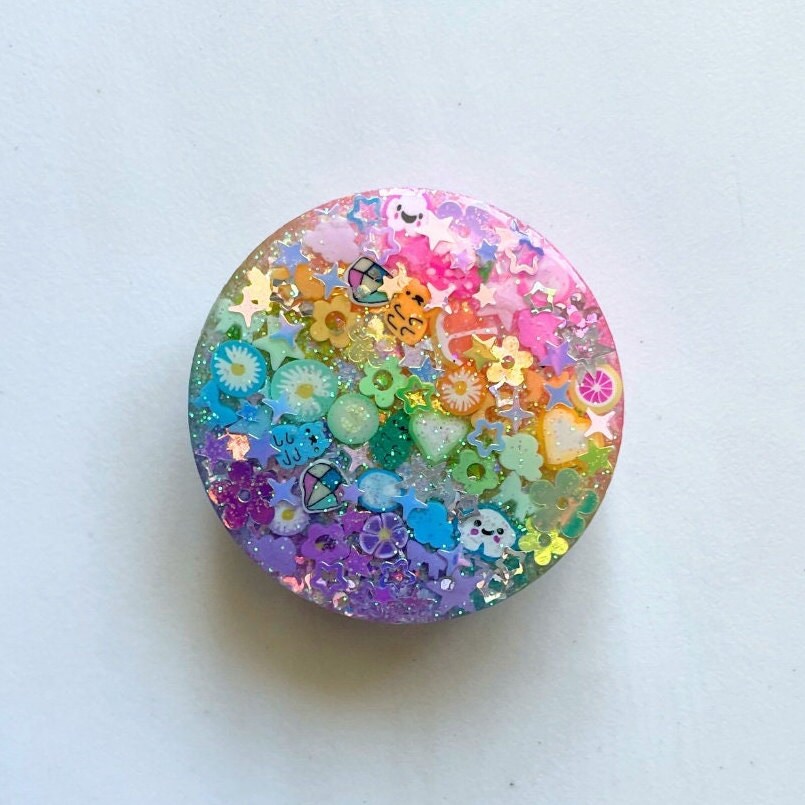 Monochromatic Rainbow Sparkle Phone Grip