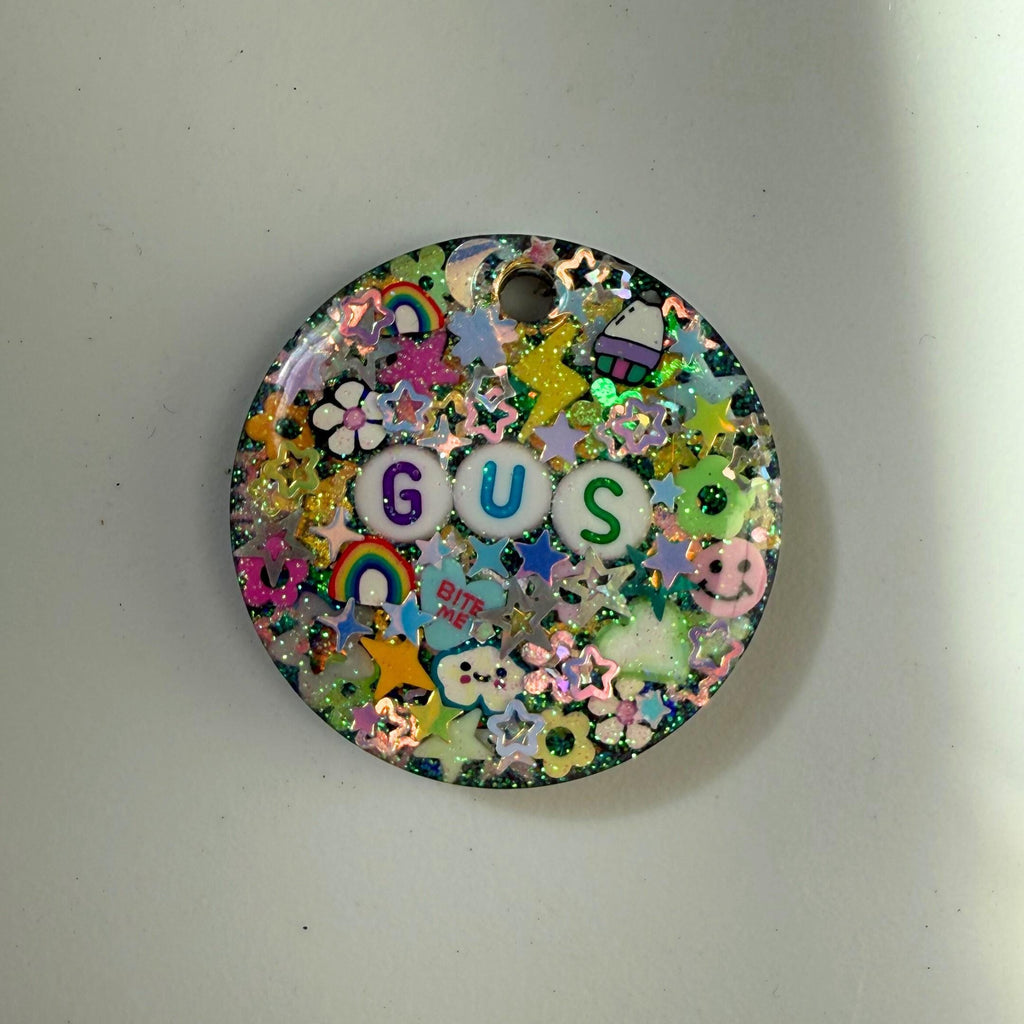 Funky Sparkle Pet ID Tag