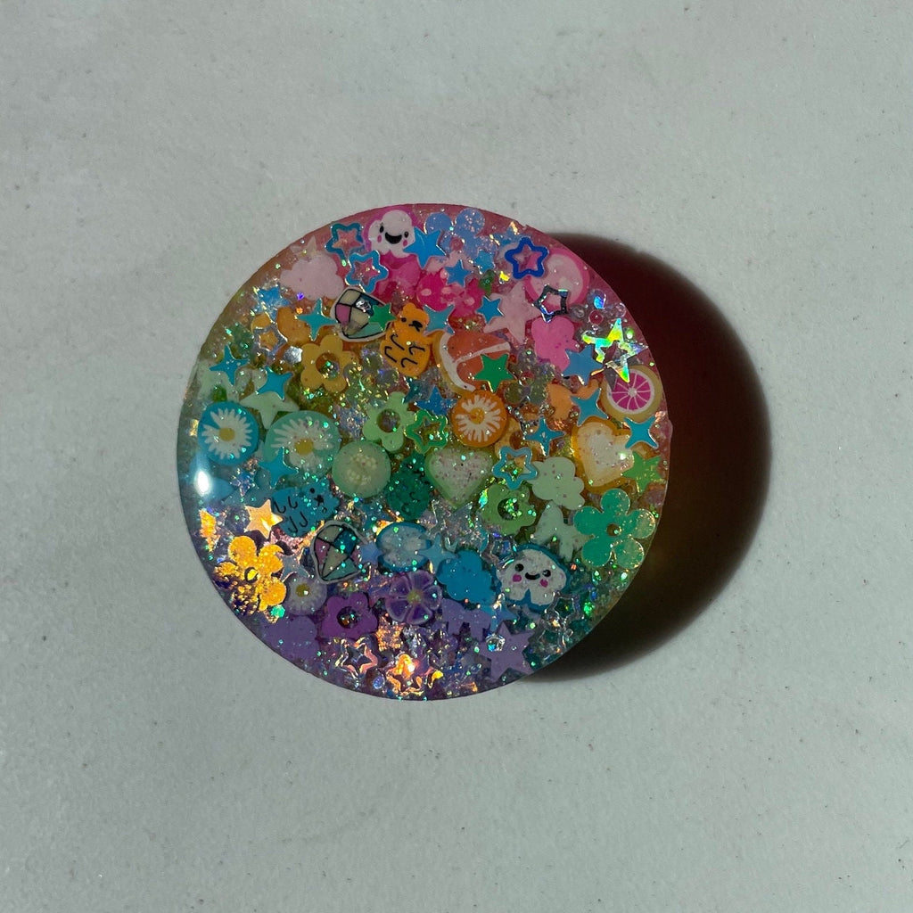 Monochromatic Rainbow Sparkle Phone Grip